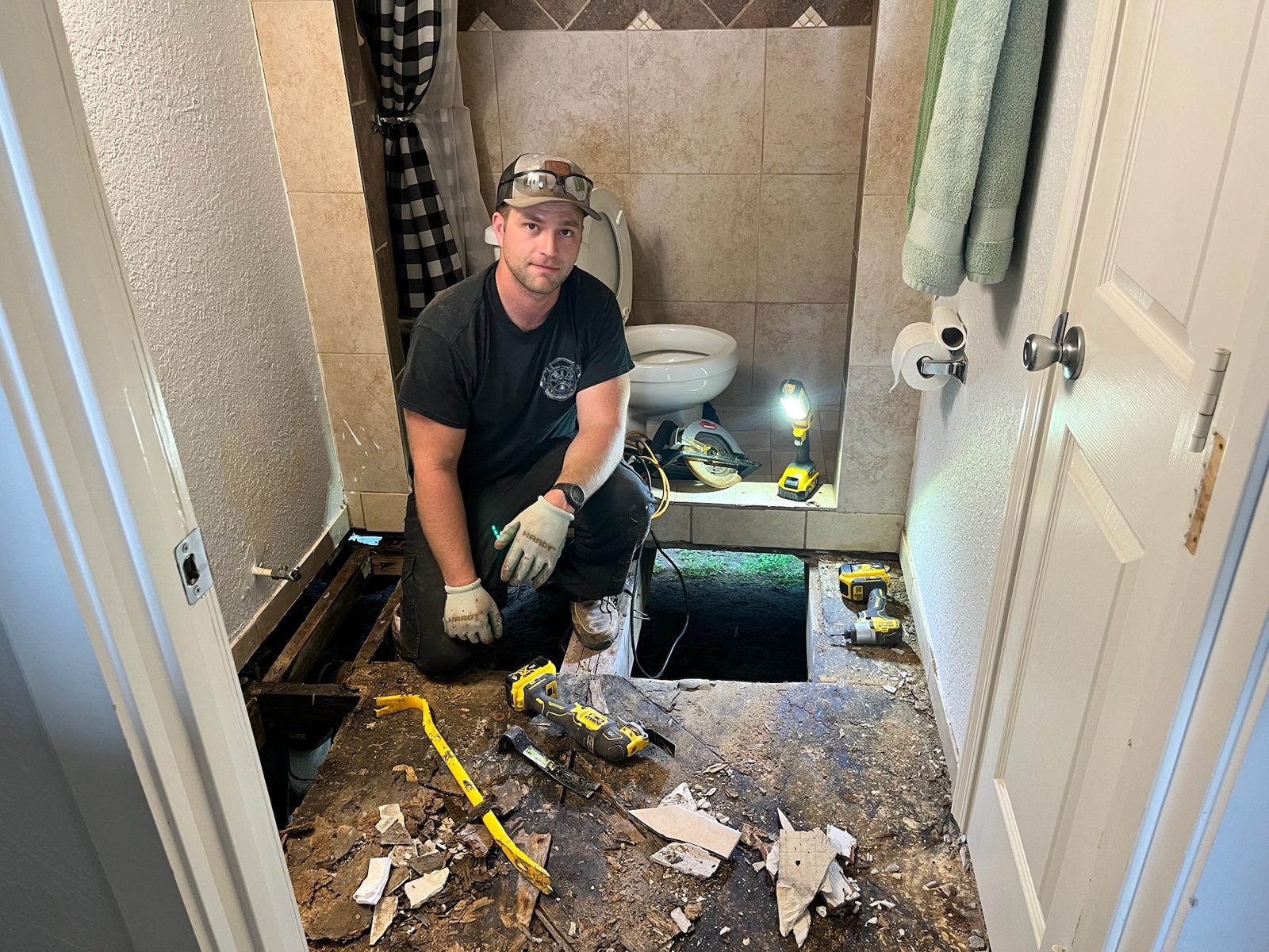 Bathroom floor replacement